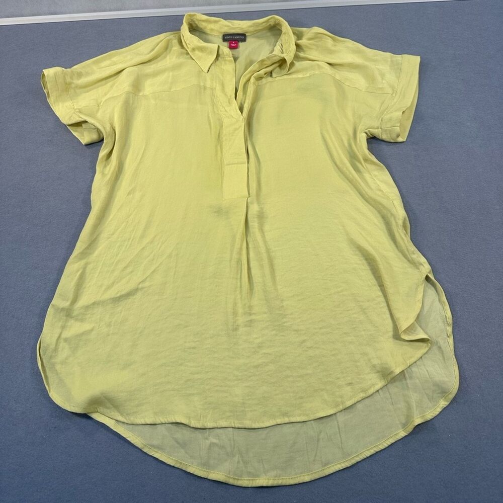 NWOT Vince Camuto Oasis Short Sleeve Blouse Yellow Size S
